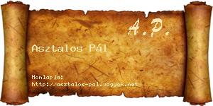 Asztalos Pál névjegykártya